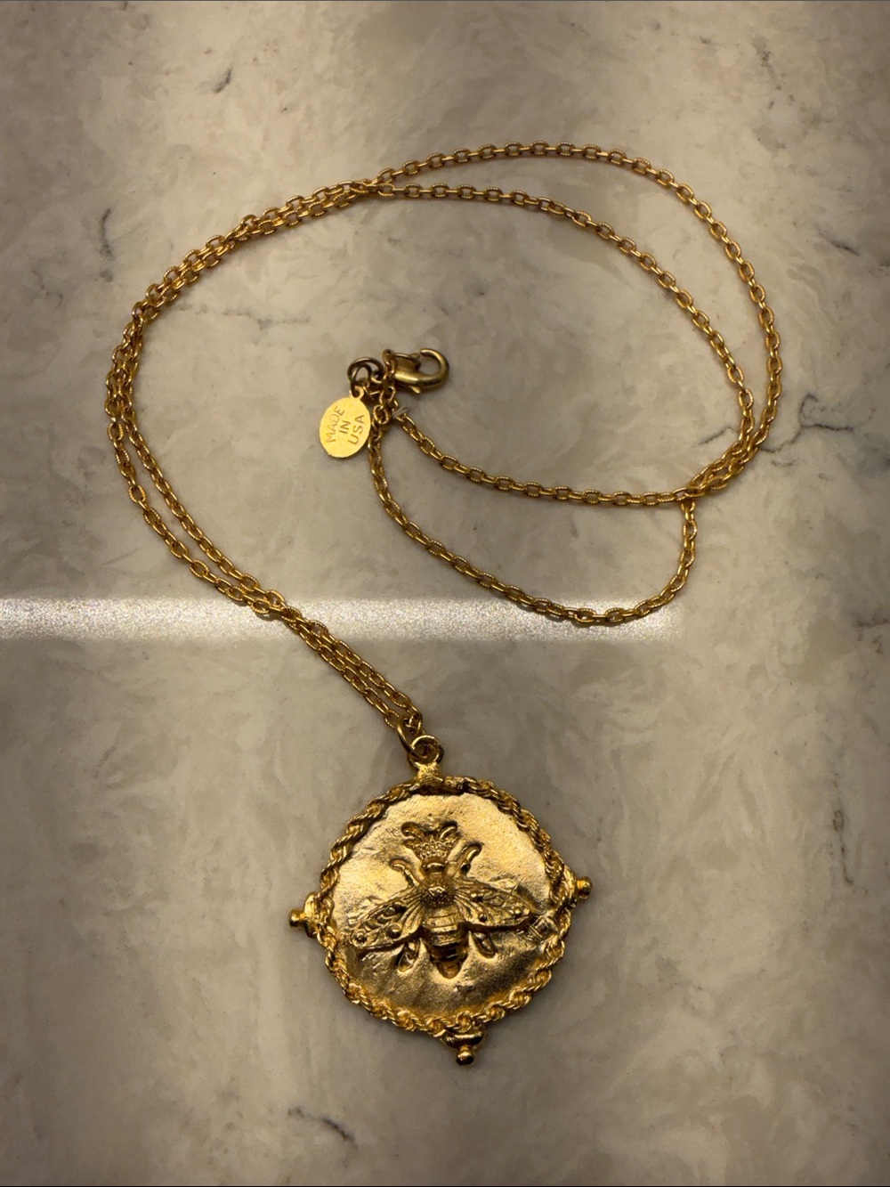 Gold Floral Coin Pendant Necklace - Women's Fashion Jewelry